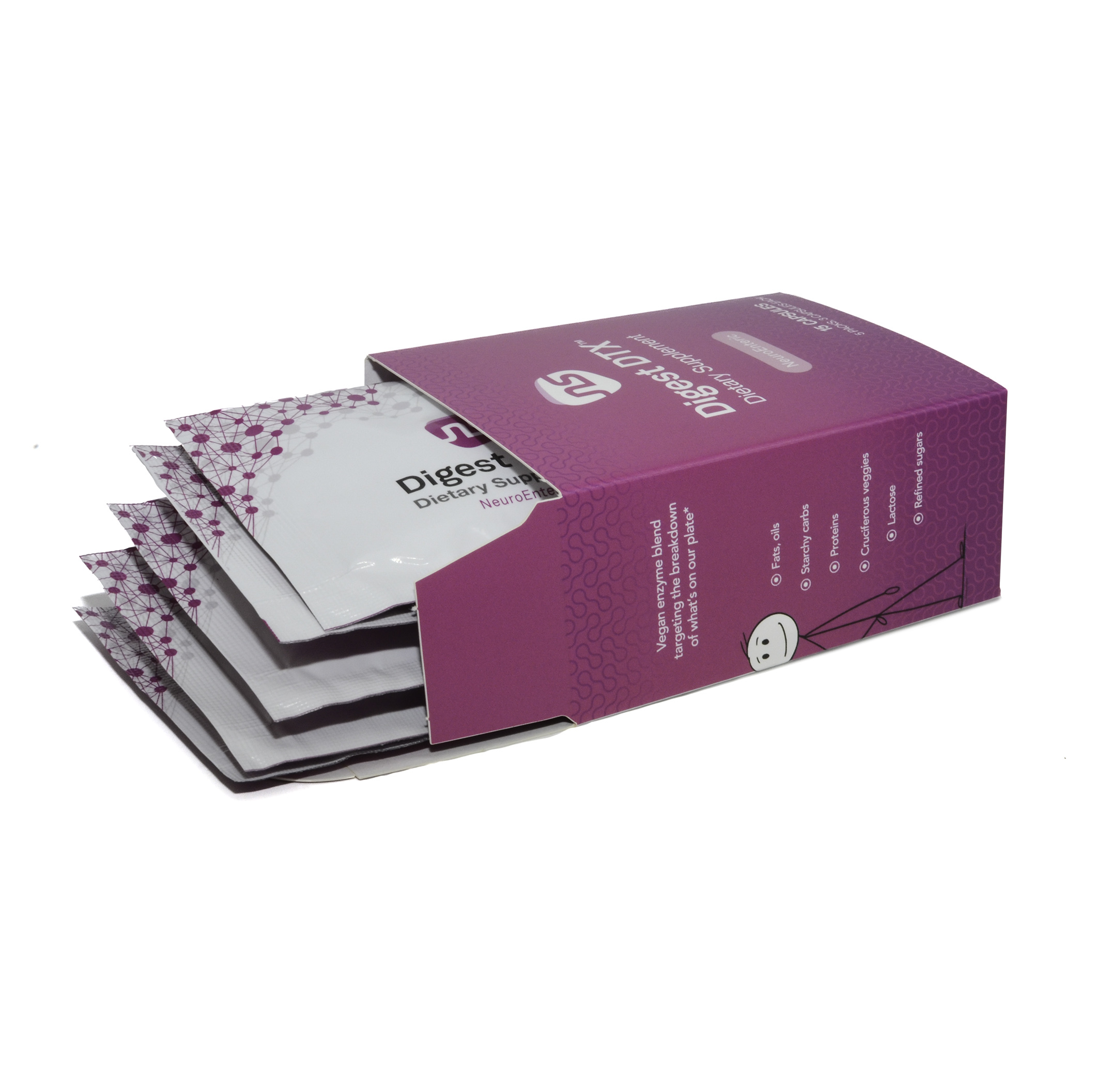 Digest DTX box laying on side